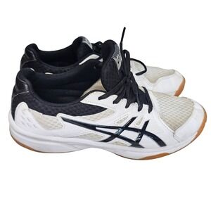 Asics Upcourt 3 Womens Volleyball Shoes White Black Gum Sole 1072A031 Size 8